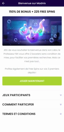 madnix bonus exclusif